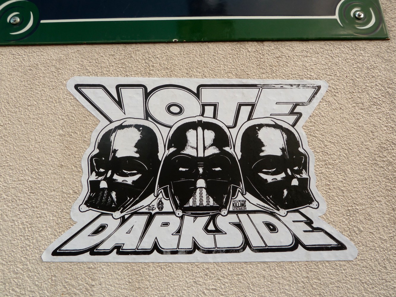 Pr sidentielle 2012 Street  Art  Paris Vote DARKSIDE 
