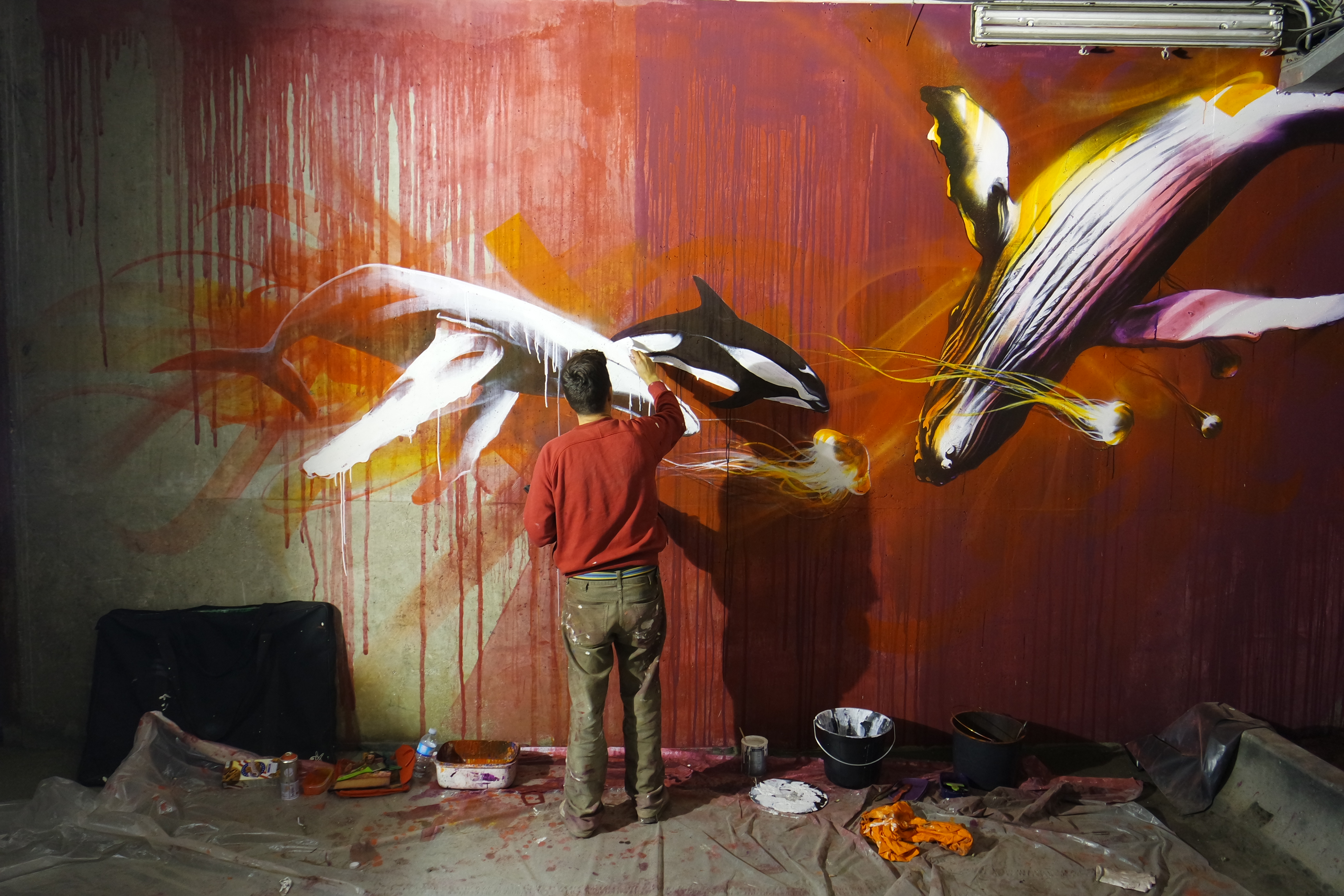 Dan-23-work-in-progress-street-art-graffiti-mur-Nuit-Blanche-2014-Halle-Freyssinet-carte-blanche-Jef-Aérosol-photo-by-United-States-of-Paris-Blog
