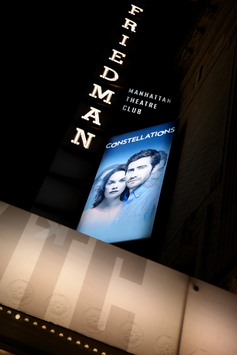  Constellations Jake Gyllehaal Ruth Wilson play broadway Samuel J Friedman Theatre new york city by night times square photo by United States of Paris blog