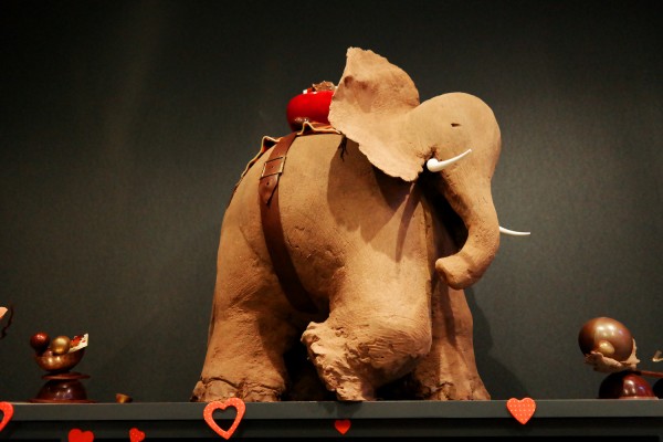 Eléphant en chocolat création Luc Baudin World Master Chocolate 2015 Eugène Paris Boulangerie patisserie chocolaterie photo United States of Paris blog