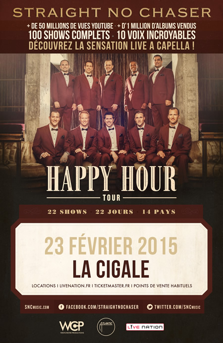 Groupe-Straight-no-chaser-affiche-concert-la-cigale-paris-23-fevrier-2015 happy hour tour music band musique