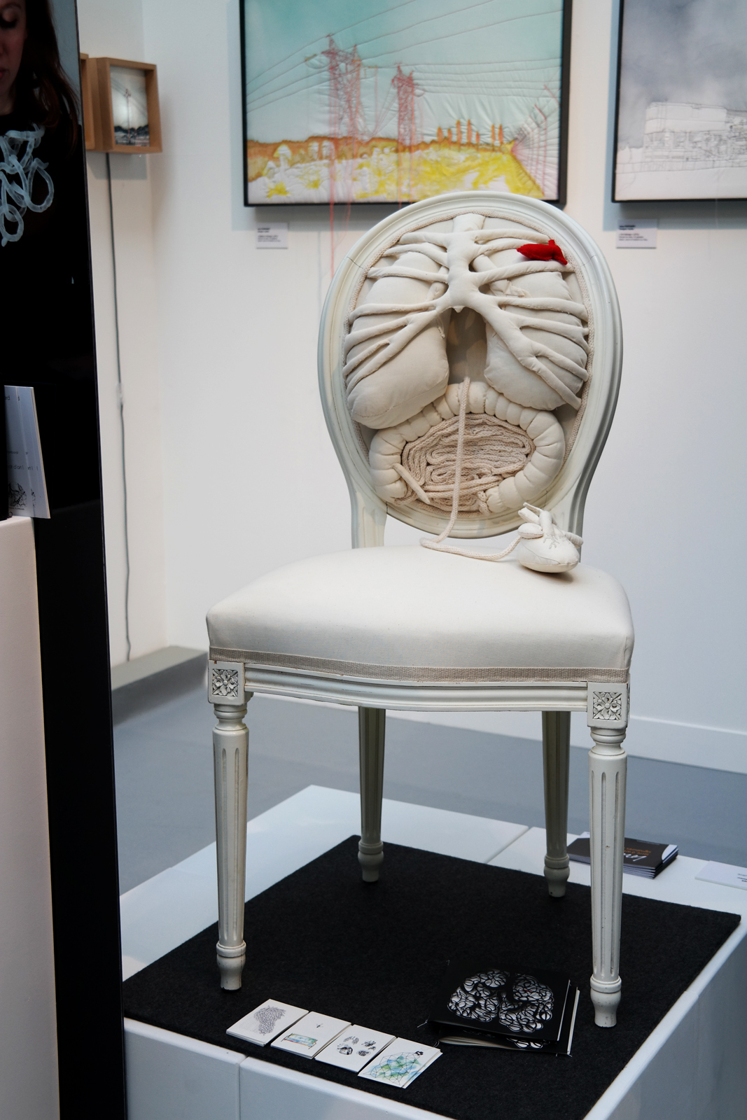 Chaise anatomique anatomical chair by Pauline Krier & Anouk Cazin stand Lorraine Salon Révélations 2015 Grand Palais Paris métiers art et création