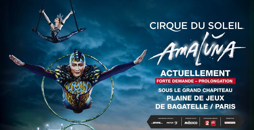 Amaluna show spectacle du Cirque du Soleil prolongation janvier 2016 plaine de jeux de bagatelle paris 2015