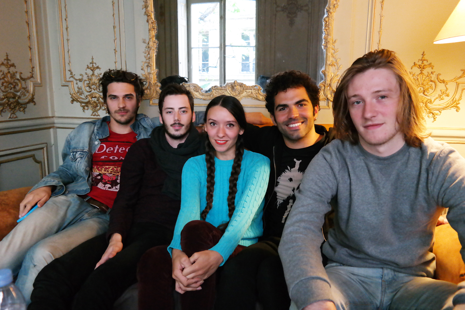de gauche à droite : Klem, Simone, Tanguy, Joseph et Raoul