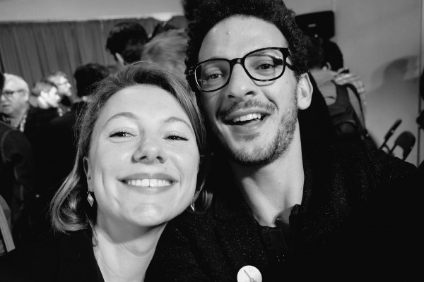 selfie exclu Elodie Mermoz et Vincent Dedienne pour usofparis 