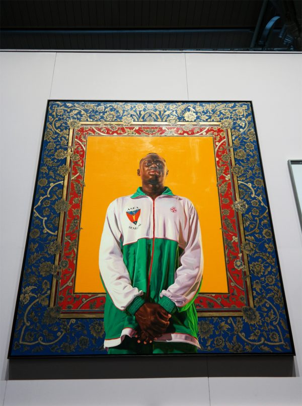 Idrissa Ndiaye portrait by Kehinde Wiley 2012 courtesy Galerie Daniel Templon Paris Bruxelles Foot Foraine Villette La Grande Galerie exposition Euro 2016