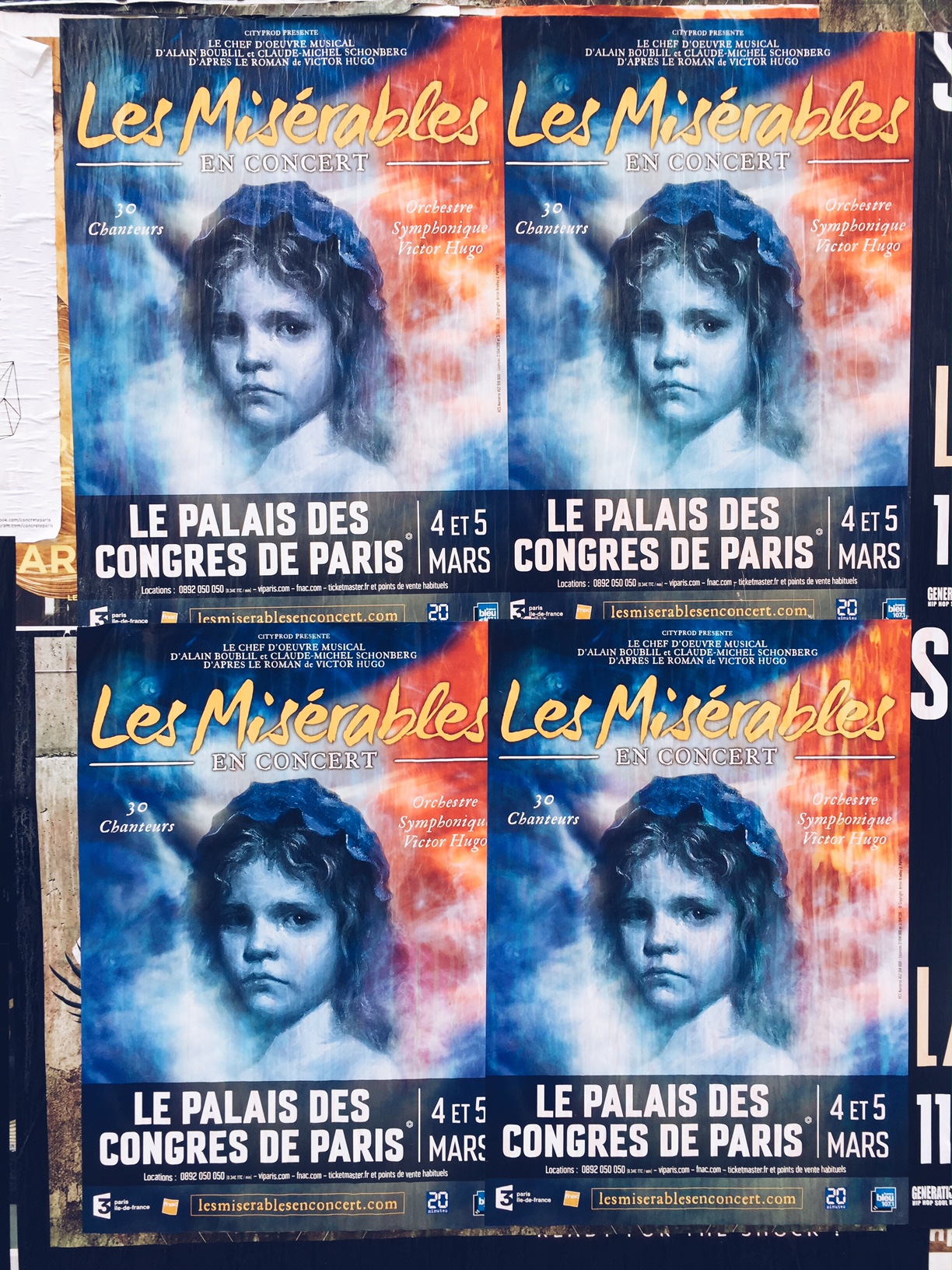 Affiche-Les-Misérables-en-concert-2017-palais-des-congrès-paris-mars-orchestre-symphonique-30-chanteurs