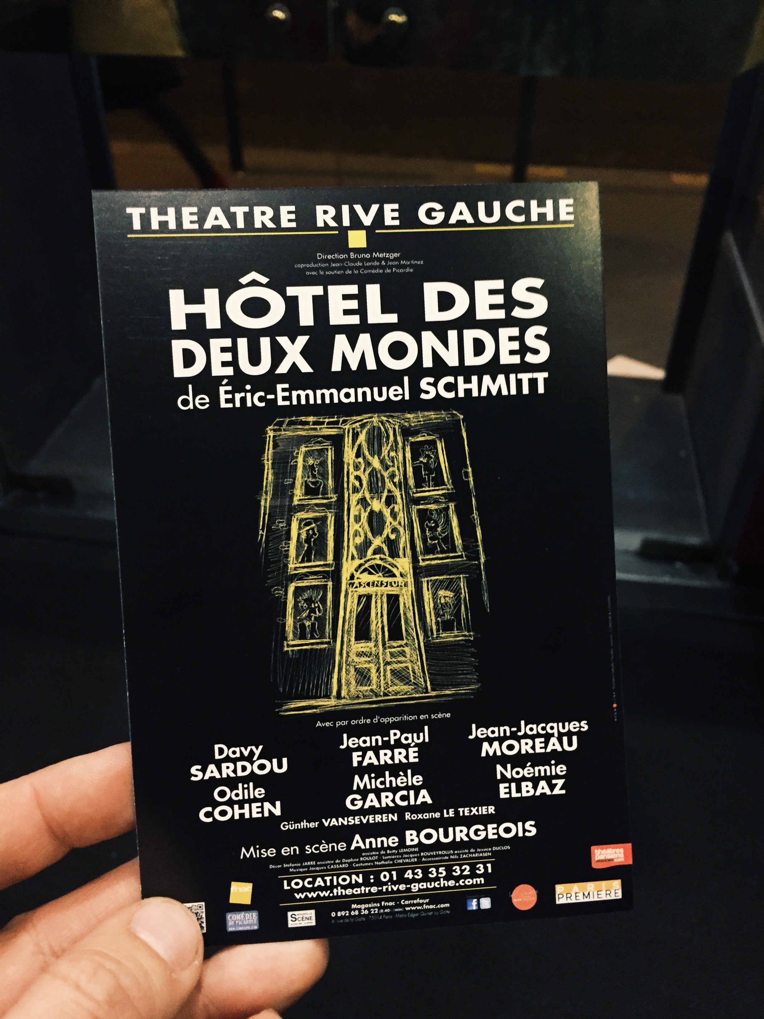 Affiche-Hôtel-des-deux-mondes-Théâtre-Rive-Gauche-Paris-Eric-Emmanuel-Schmitt-mise-en-scène-Anne-Bourgeois-critique-usofparis-blog