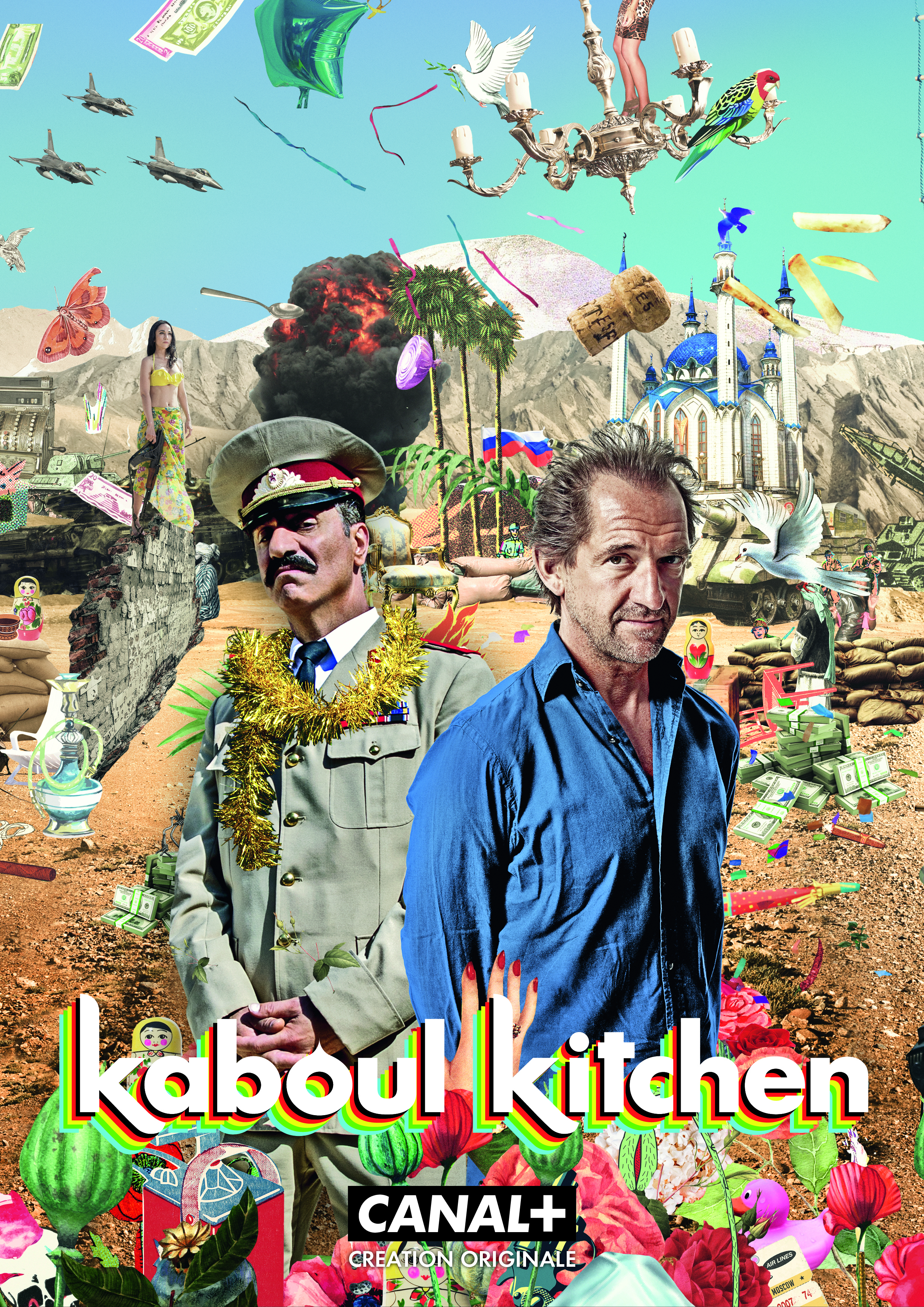 Kaboul Kitchen saison 3 avec Stéphane de Groodt Michel Coulaincourt et Simon Abkarian Colonel Amanullah série Canal Plus